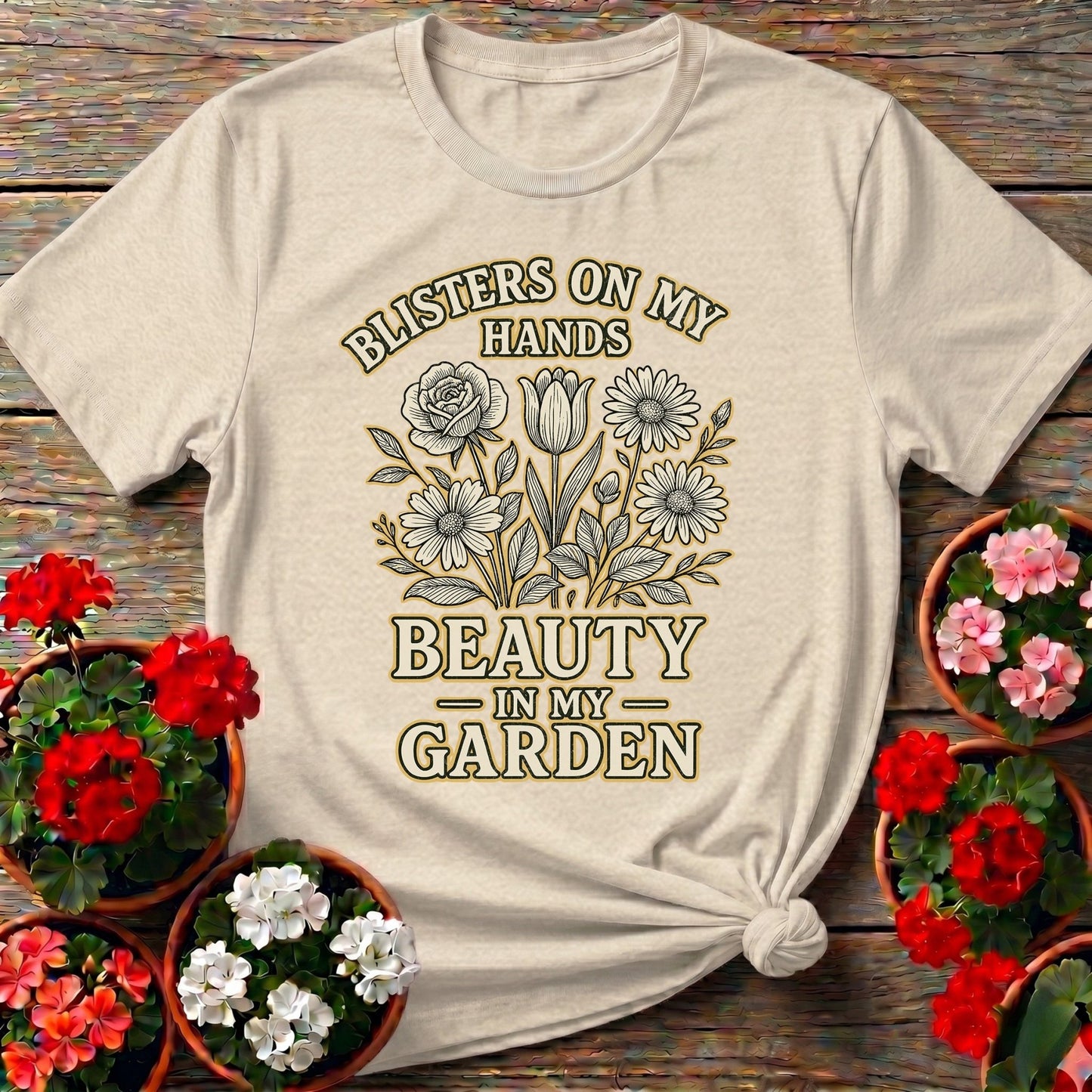 Blisters On My Hands Beauty In My Garden Tee - GardeningTshirts