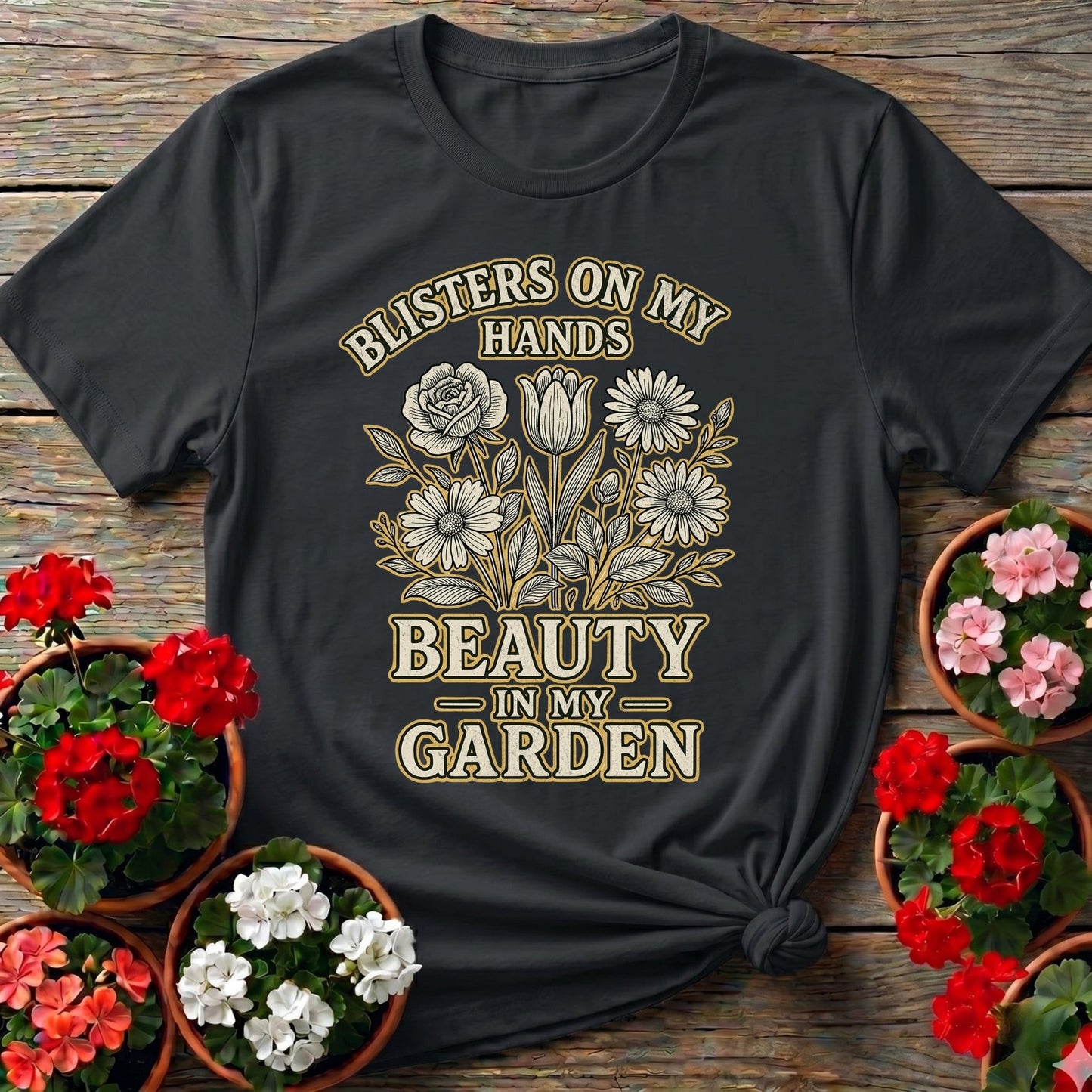 Blisters On My Hands Beauty In My Garden Tee - GardeningTshirts