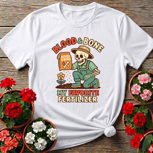 Blood and Bone Funny Skeleton Gardener Tee - GardeningTshirts