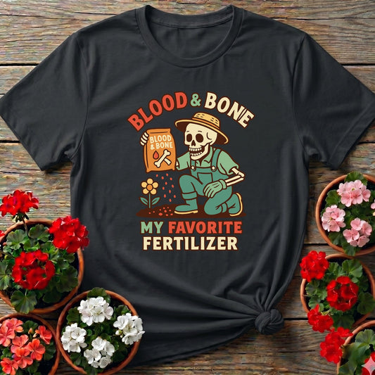 Blood and Bone Funny Skeleton Gardener Tee - GardeningTshirts