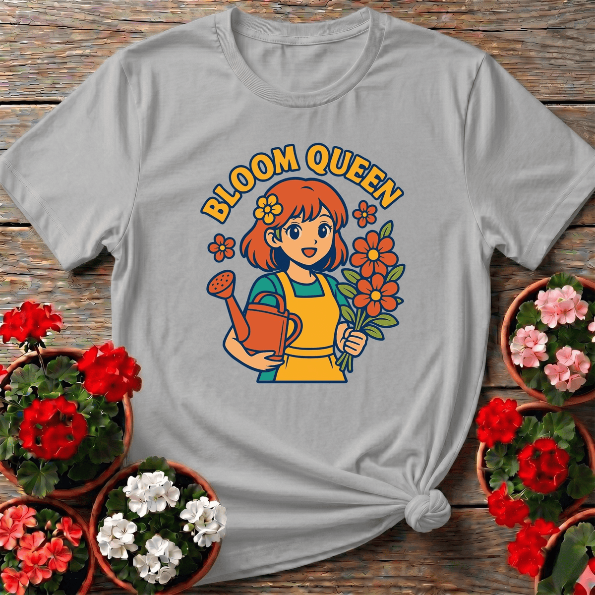 Bloom Queen Cute Anime Gardener T-shirt - GardeningTshirts