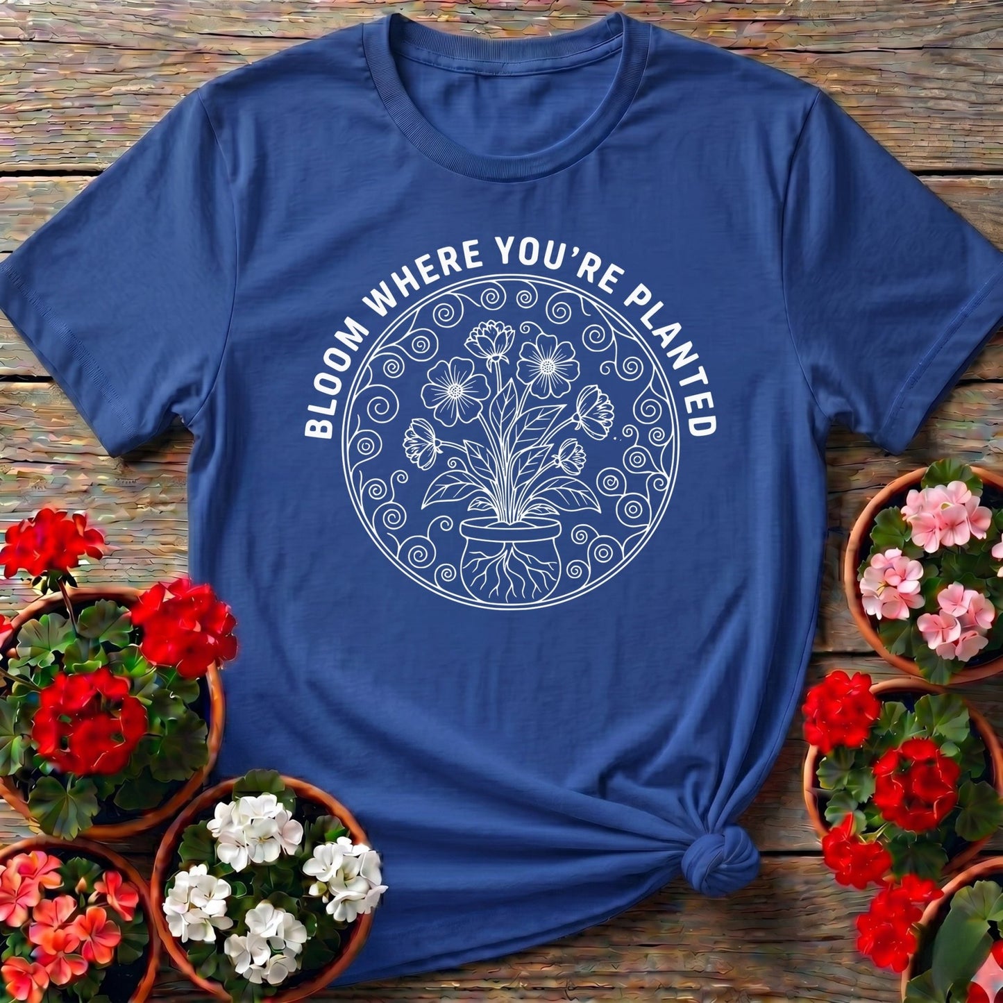 Bloom Where You Are Planted Botanical Tee - GardeningTshirts