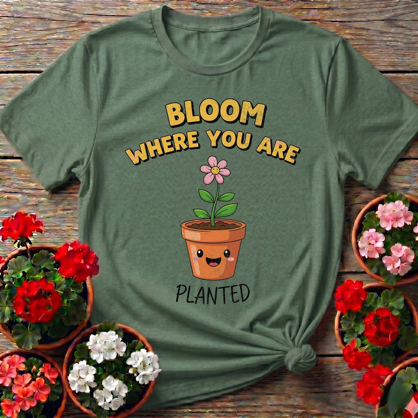 Bloom Where You Are Planted Garden Tee - GardeningTshirts