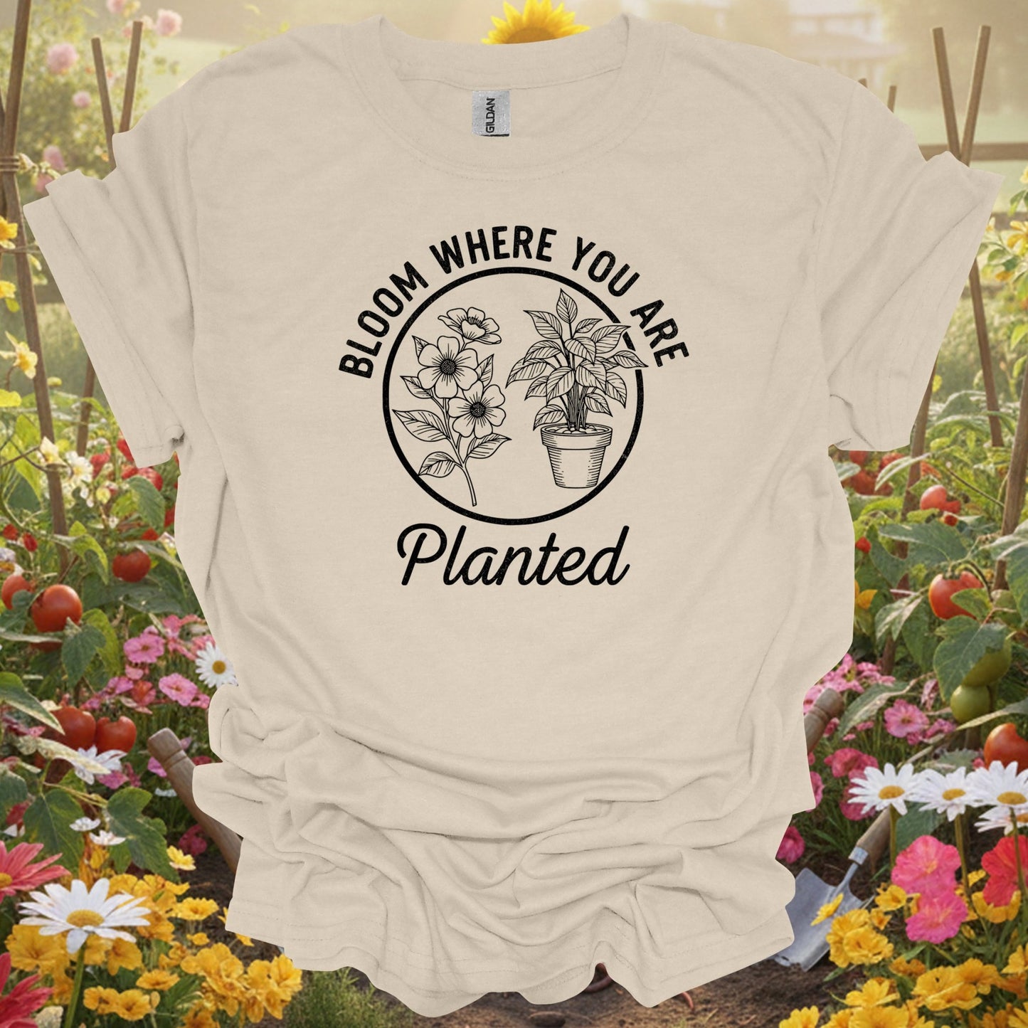 Bloom Where You Are Planted | Sustainable Living Apparel - GardeningTshirts