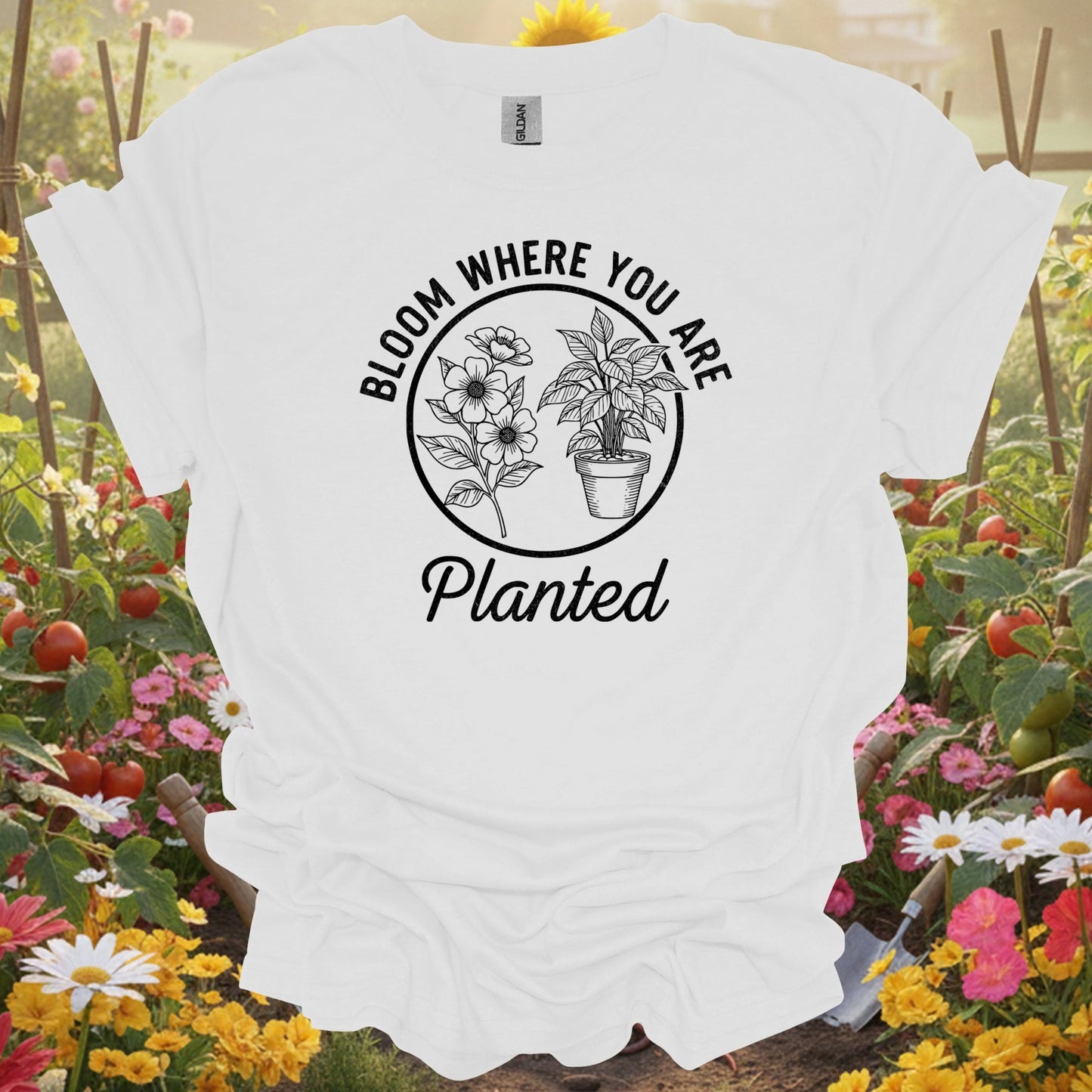 Bloom Where You Are Planted | Sustainable Living Apparel - GardeningTshirts