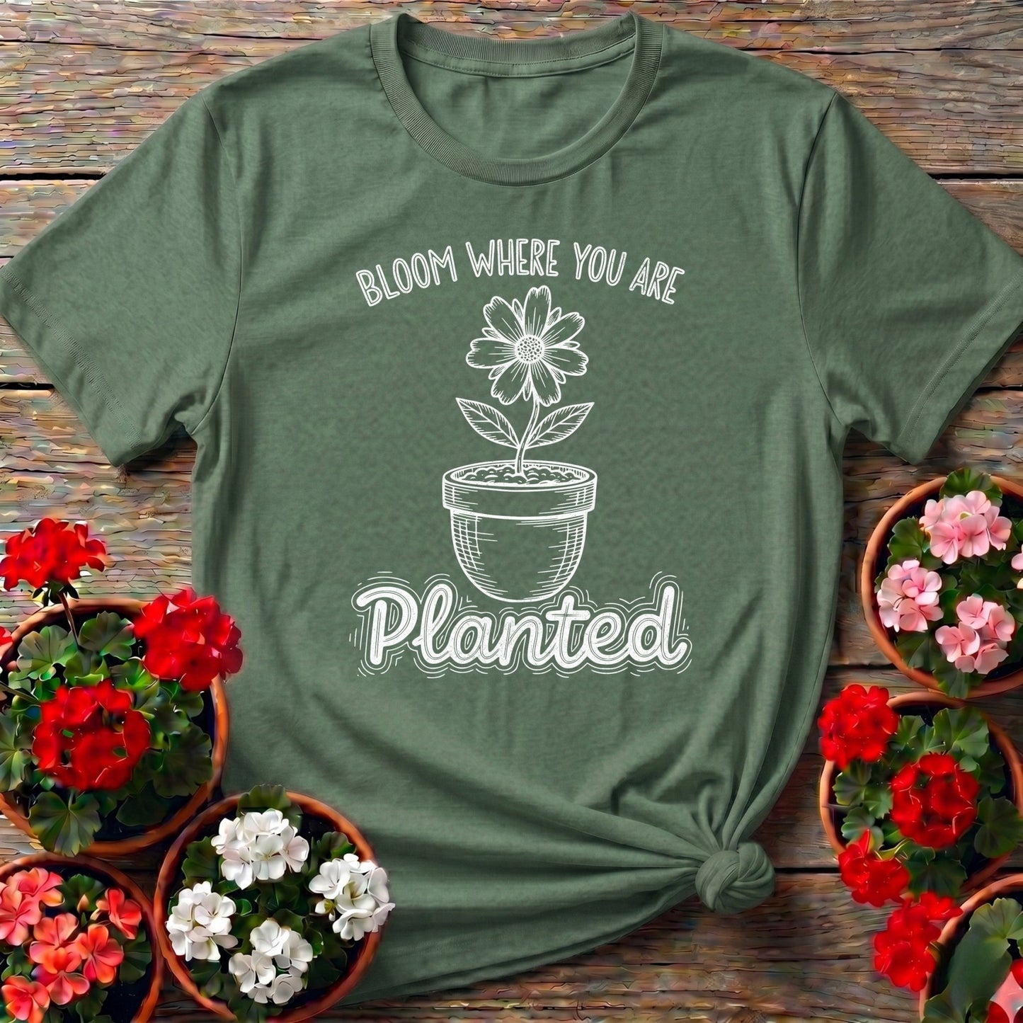 Bloom Where You Are Planted Tee - GardeningTshirts