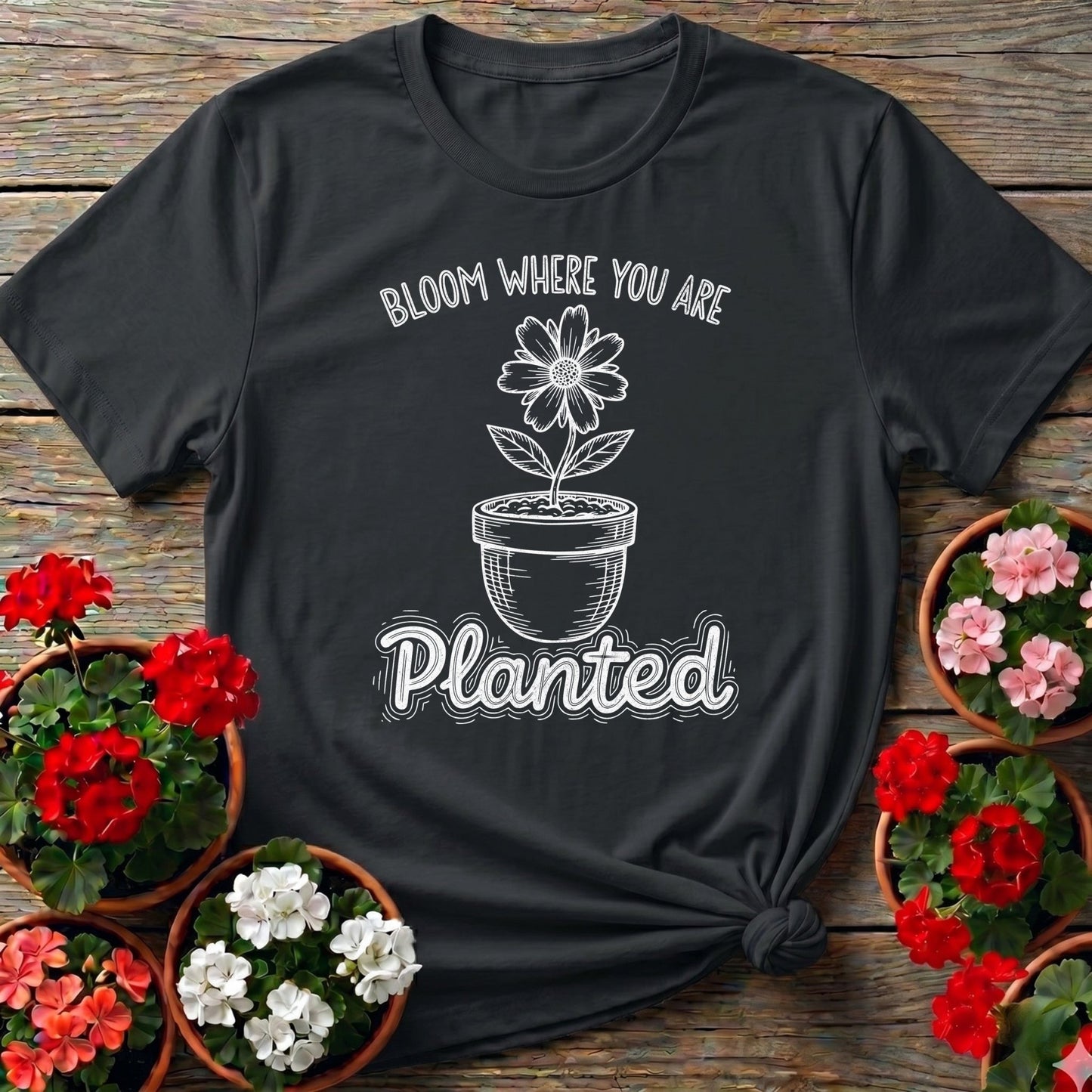 Bloom Where You Are Planted Tee - GardeningTshirts