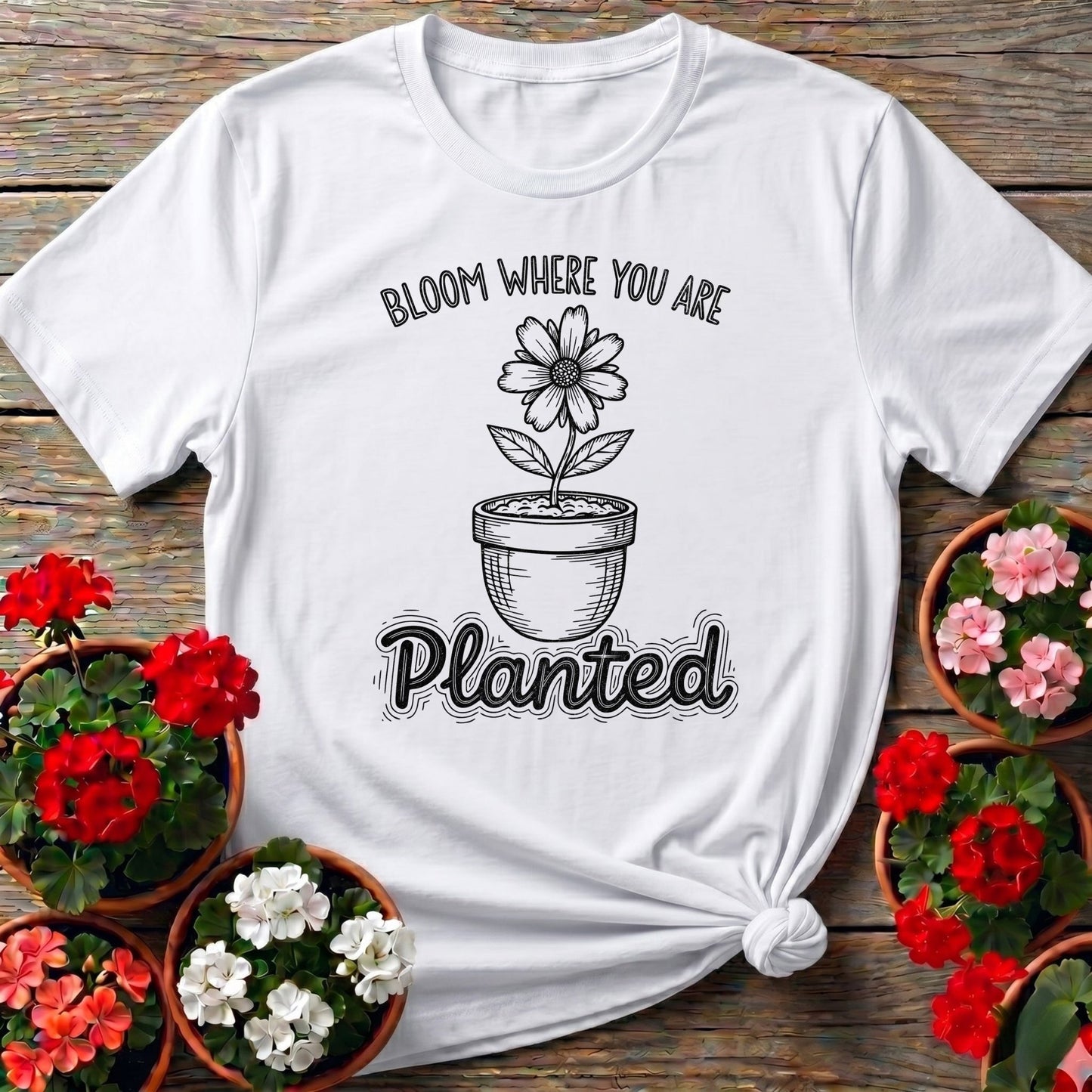 Bloom Where You Are Planted Tee - GardeningTshirts