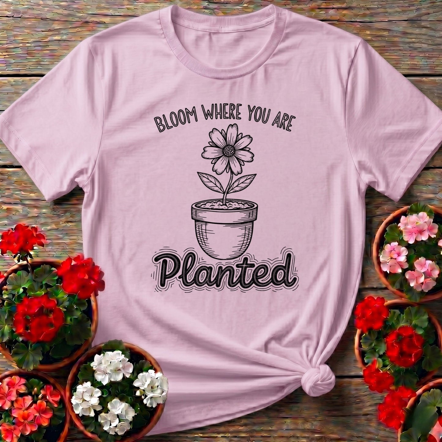 Bloom Where You Are Planted Tee - GardeningTshirts