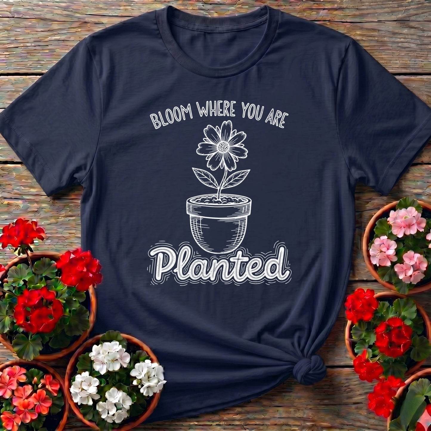 Bloom Where You Are Planted Tee - GardeningTshirts