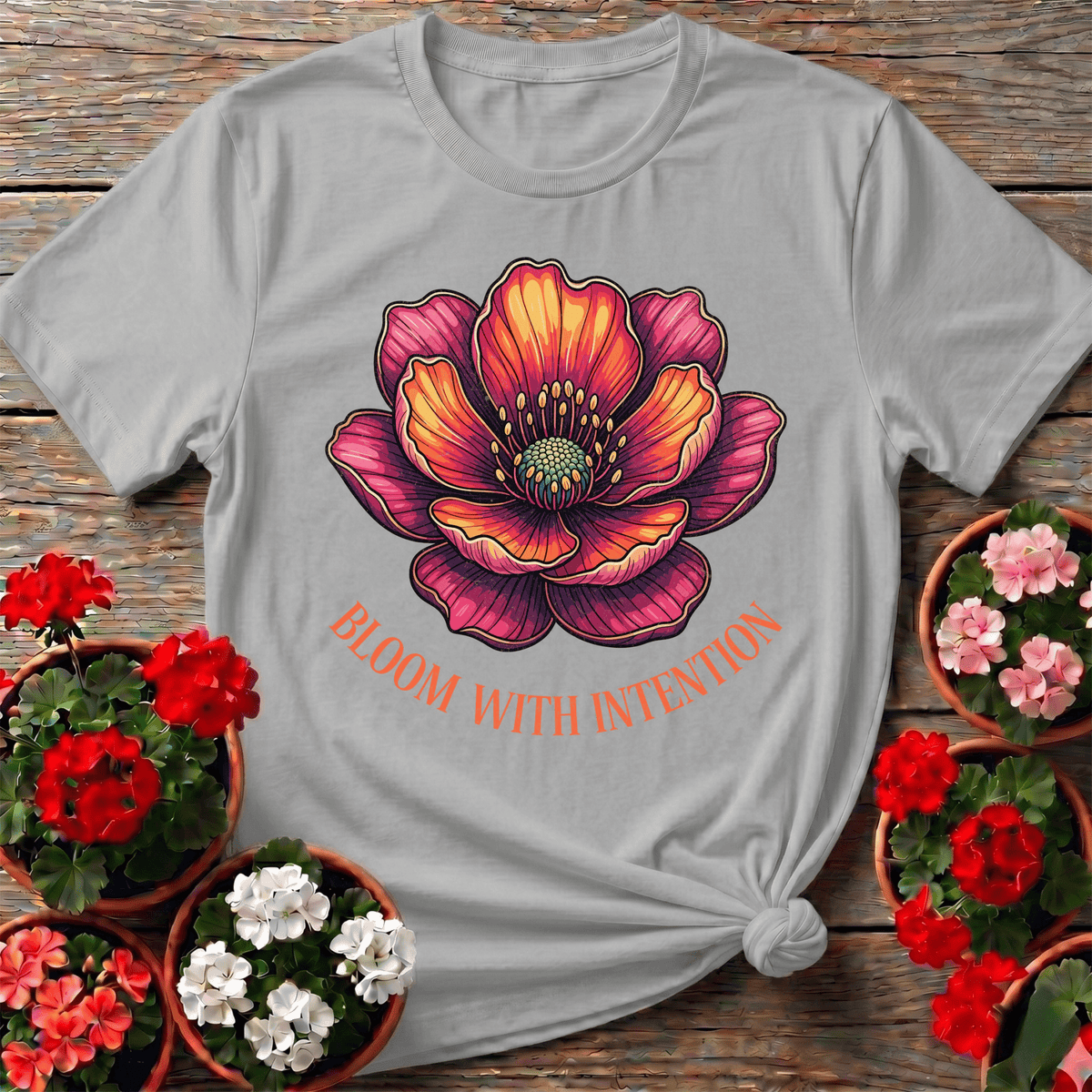 Bloom With Intention Botanical Tee - GardeningTshirts
