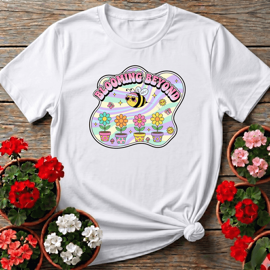Blooming Beyond Cute Bee Retro Y2K Gardener Tee - GardeningTshirts