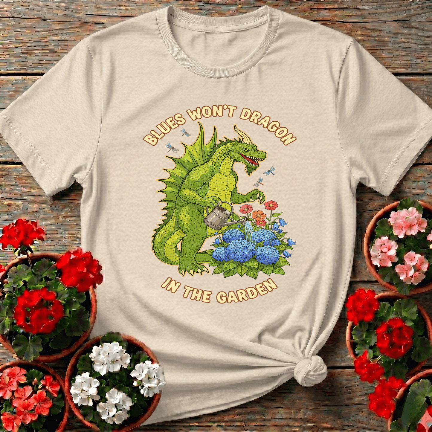 Blues Won't Dragon in the Garden Funny Gardening Tee - GardeningTshirts