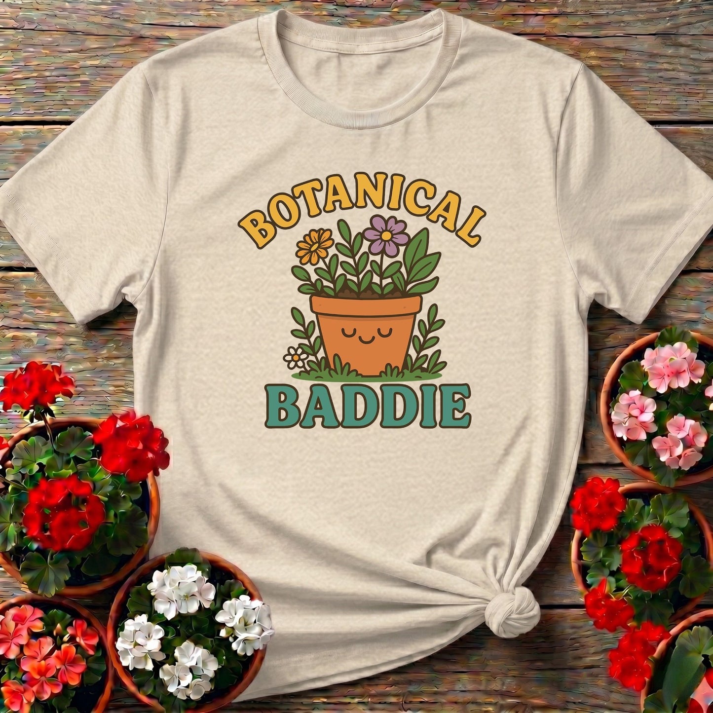 Botanical Baddie Bold Gardener T-shirt - GardeningTshirts