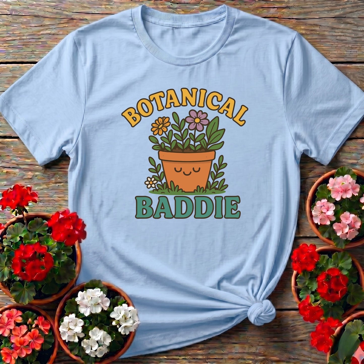 Botanical Baddie Bold Gardener T-shirt - GardeningTshirts