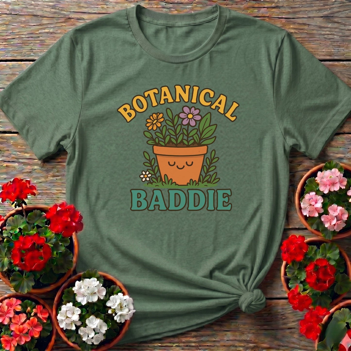 Botanical Baddie Bold Gardener T-shirt - GardeningTshirts