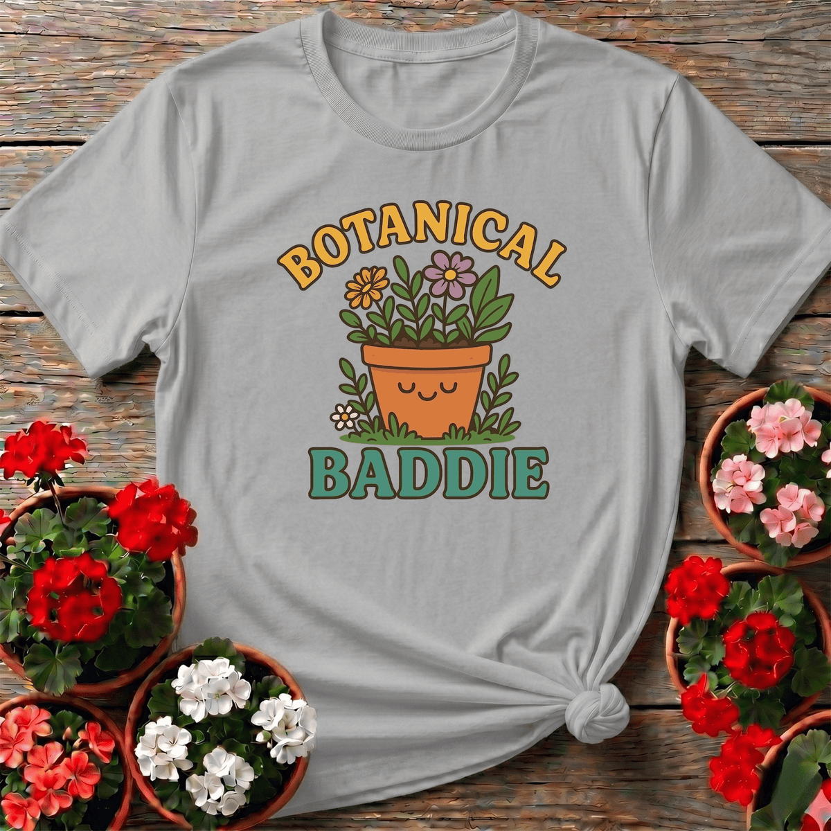 Botanical Baddie Bold Gardener T-shirt - GardeningTshirts