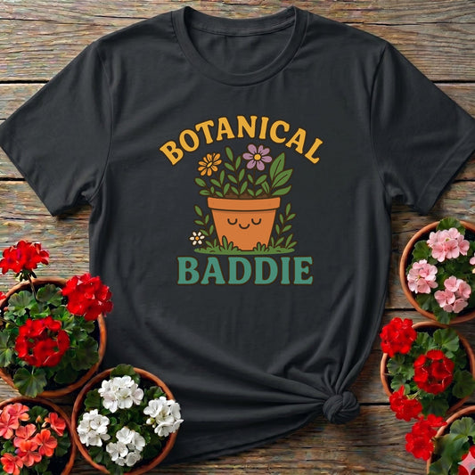 Botanical Baddie Bold Gardener T-shirt - GardeningTshirts