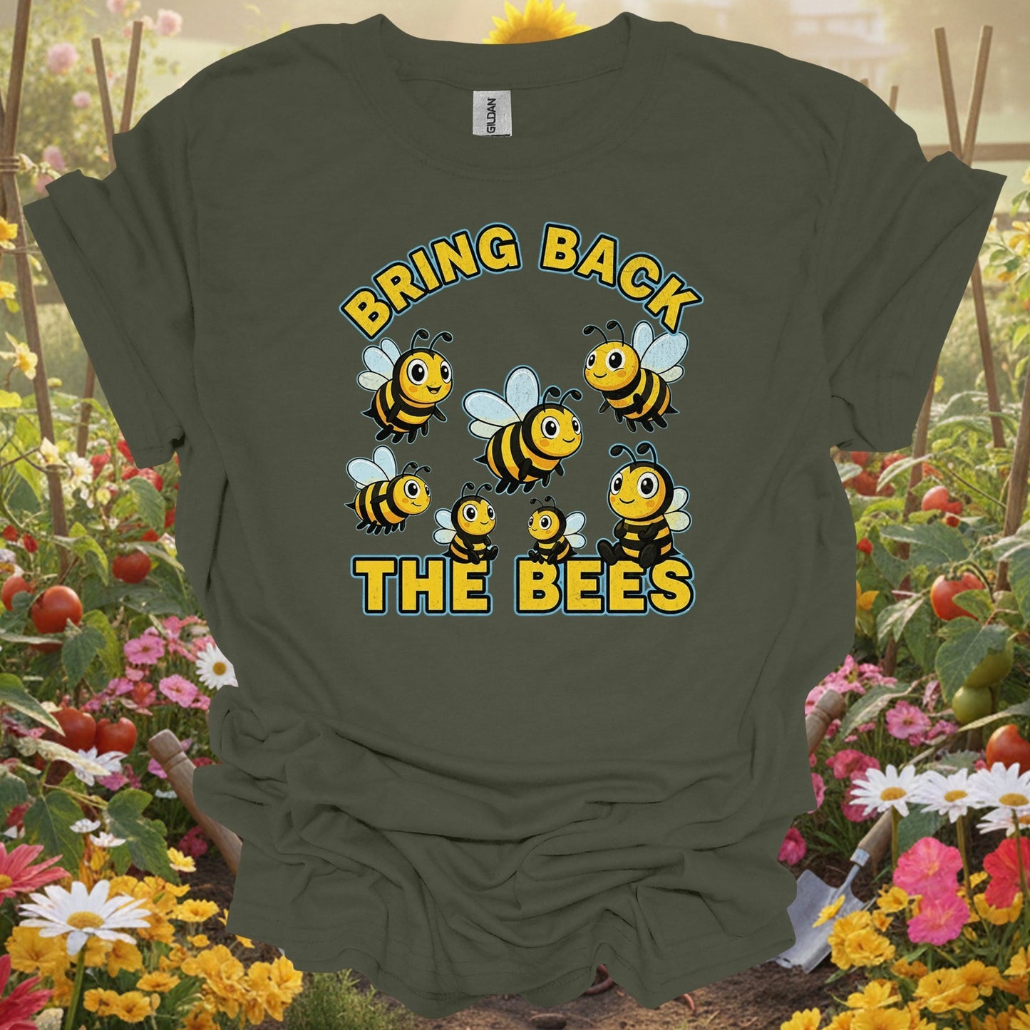 "Bring Back The Bees" Cute Save The Bees Slogan Tee - GardeningTshirts