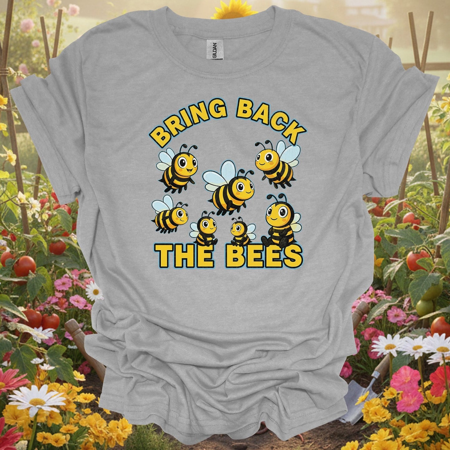 "Bring Back The Bees" Cute Save The Bees Slogan Tee - GardeningTshirts