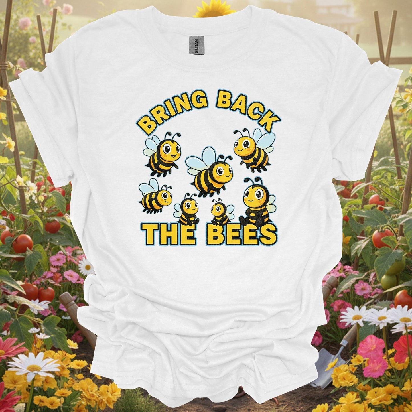 "Bring Back The Bees" Cute Save The Bees Slogan Tee - GardeningTshirts