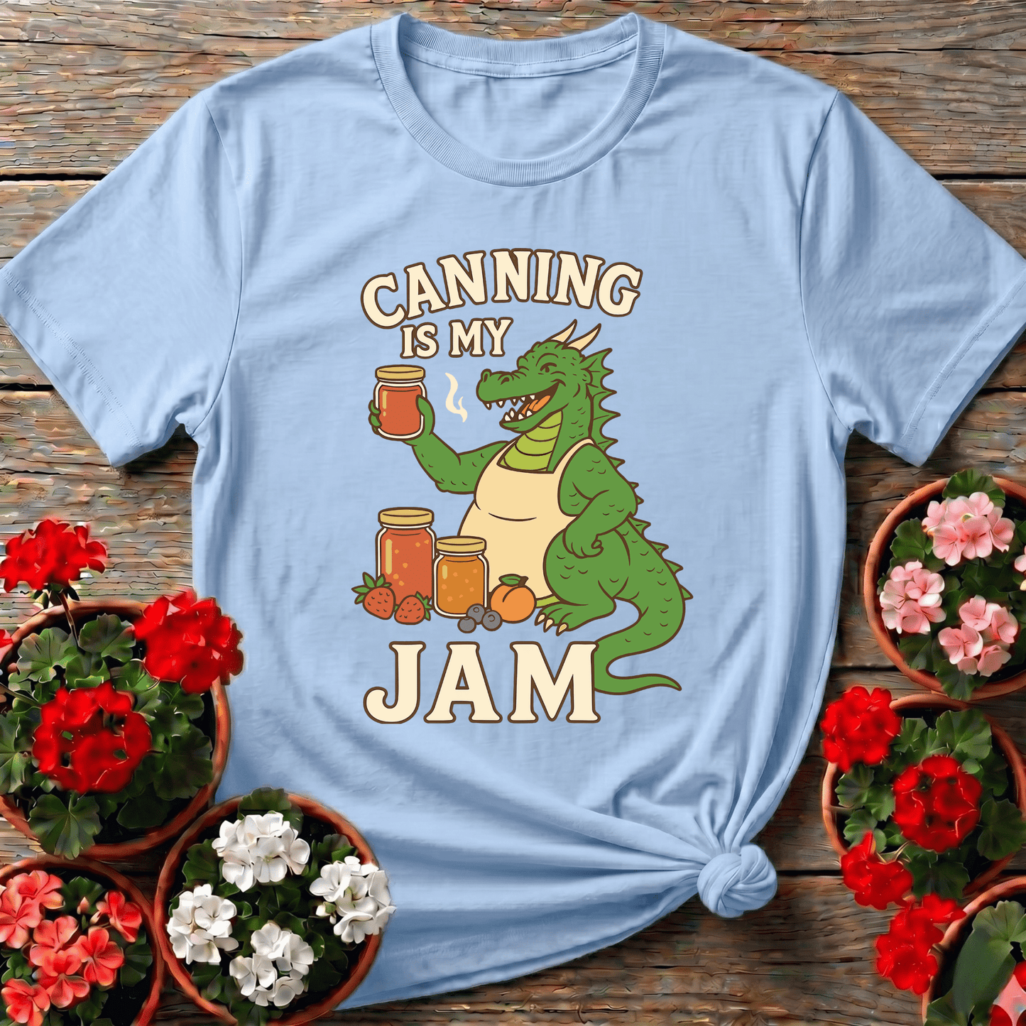 Canning Is My Jam Funny Dragon Canning T-Shirt - GardeningTshirts