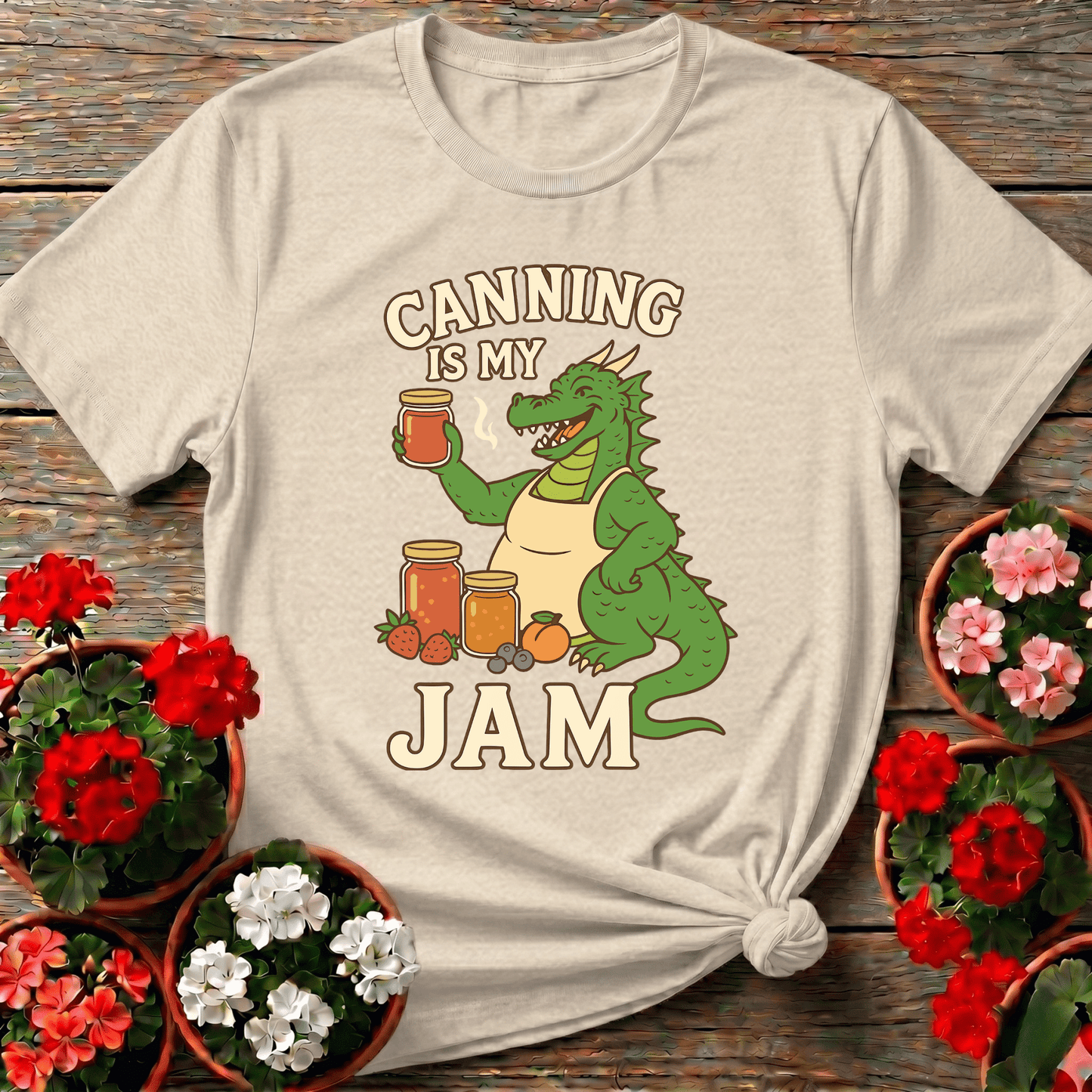 Canning Is My Jam Funny Dragon Canning T-Shirt - GardeningTshirts