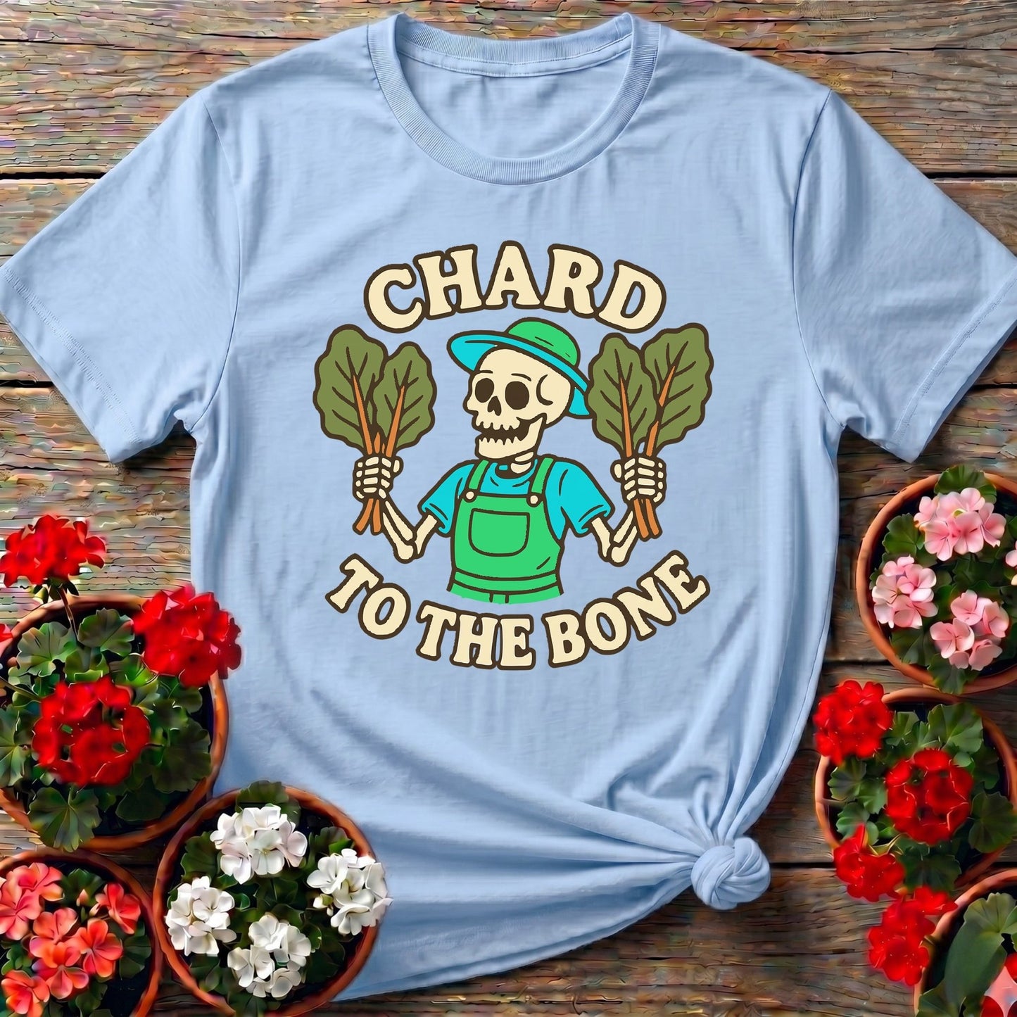 Chard To The Bone Skeleton Tee - GardeningTshirts