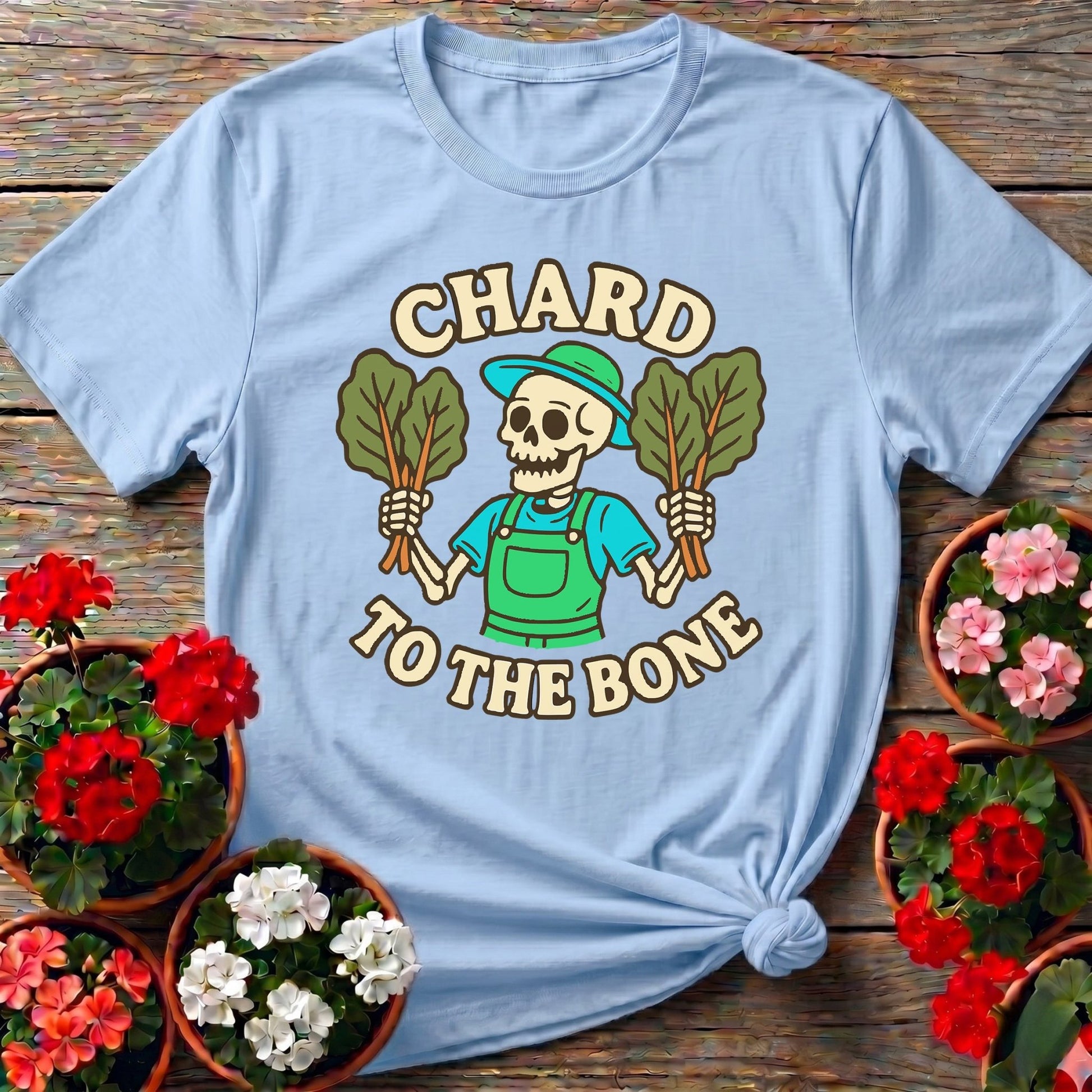 Chard To The Bone Skeleton Tee - GardeningTshirts