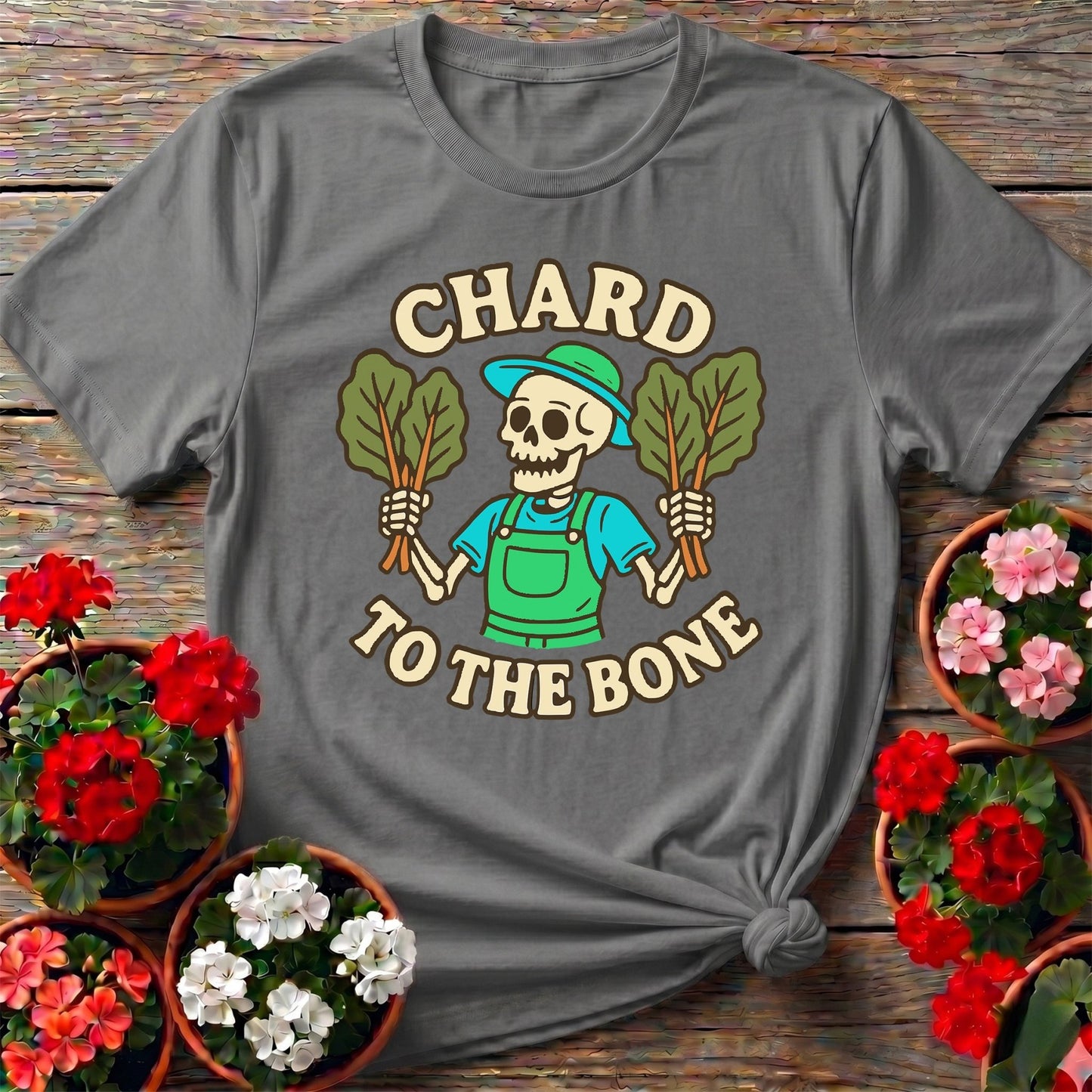 Chard To The Bone Skeleton Tee - GardeningTshirts