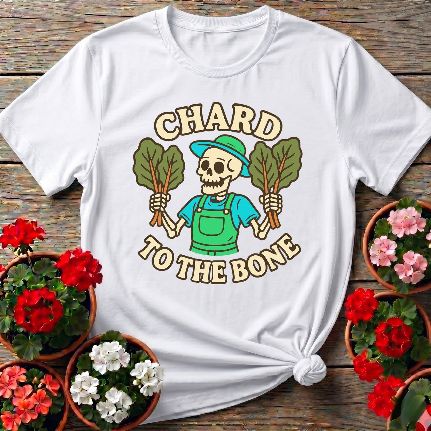 Chard To The Bone Skeleton Tee - GardeningTshirts