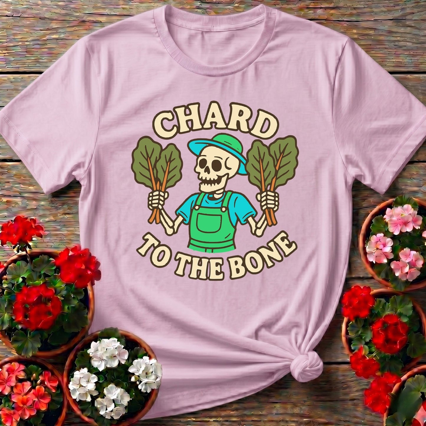 Chard To The Bone Skeleton Tee - GardeningTshirts