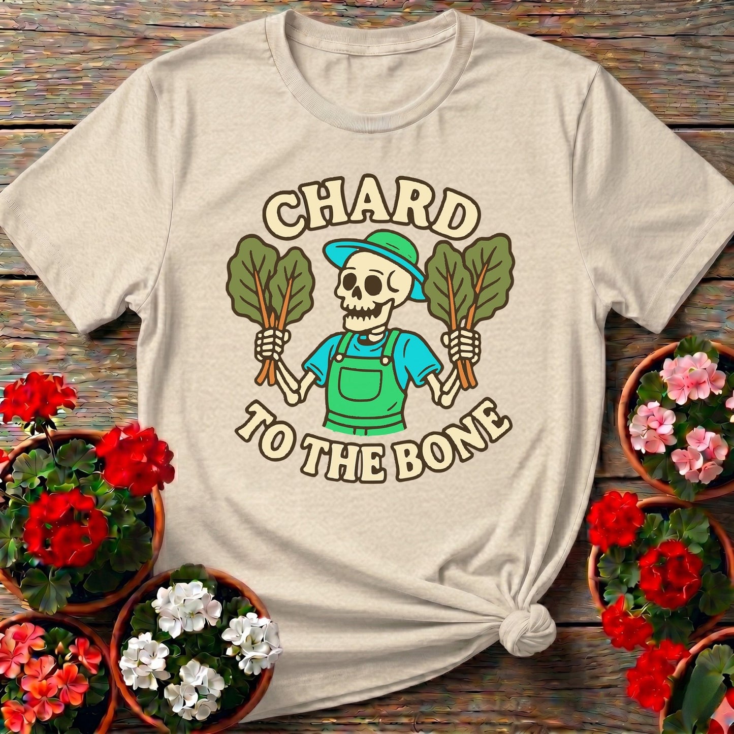 Chard To The Bone Skeleton Tee - GardeningTshirts
