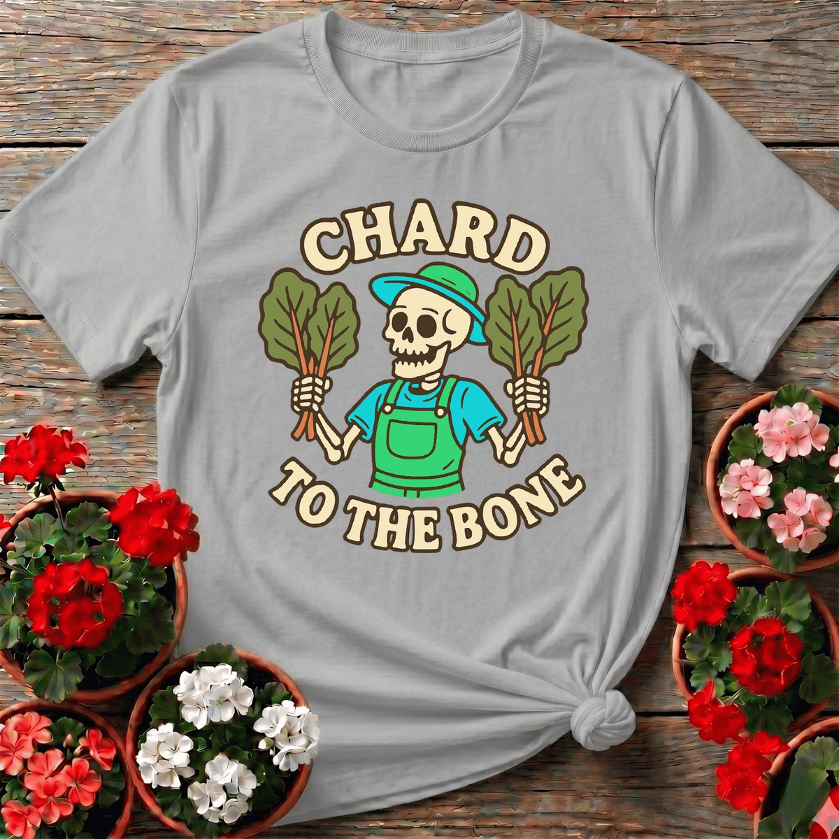 Chard To The Bone Skeleton Tee - GardeningTshirts