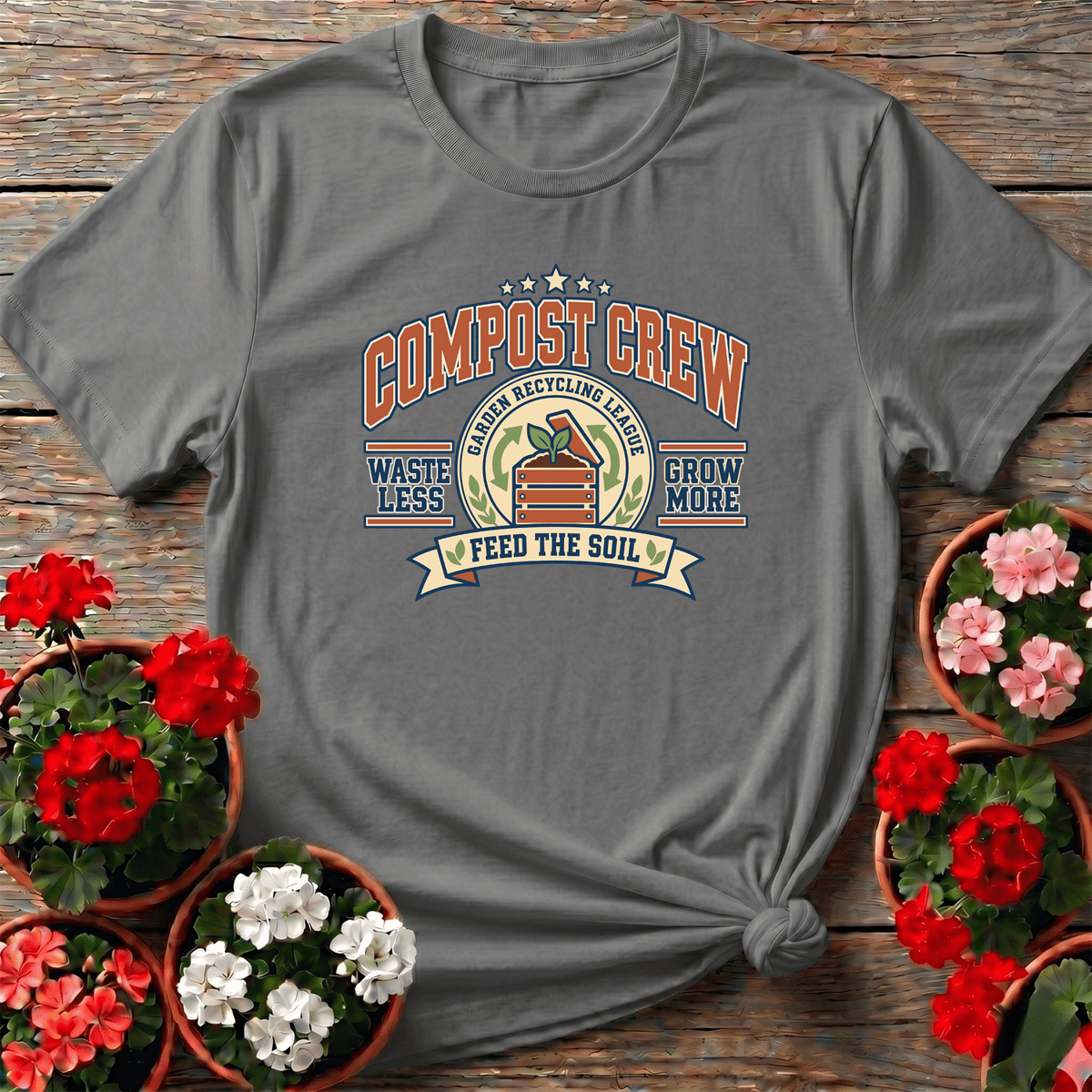 Compost Crew Garden Recycling League Gardening Tee - GardeningTshirts
