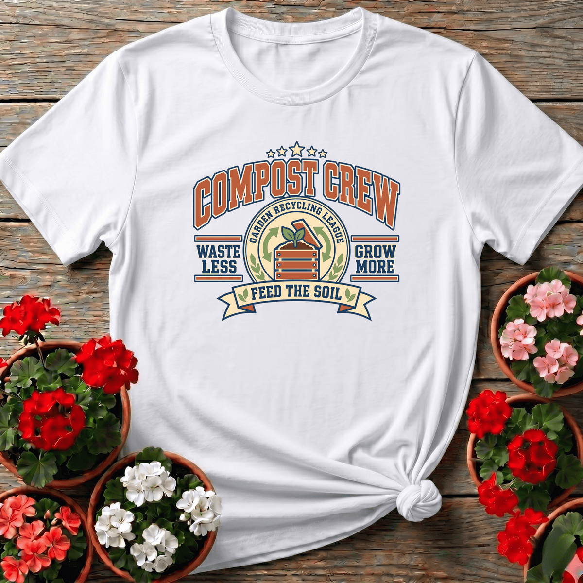 Compost Crew Garden Recycling League Gardening Tee - GardeningTshirts