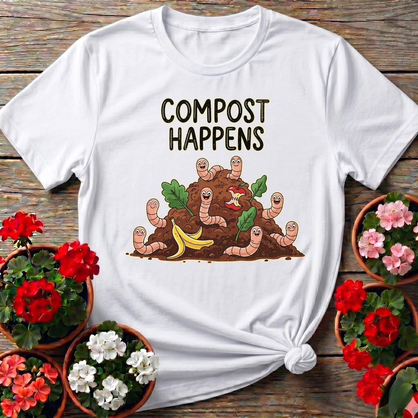 Compost Happens Gardening Tee - GardeningTshirts