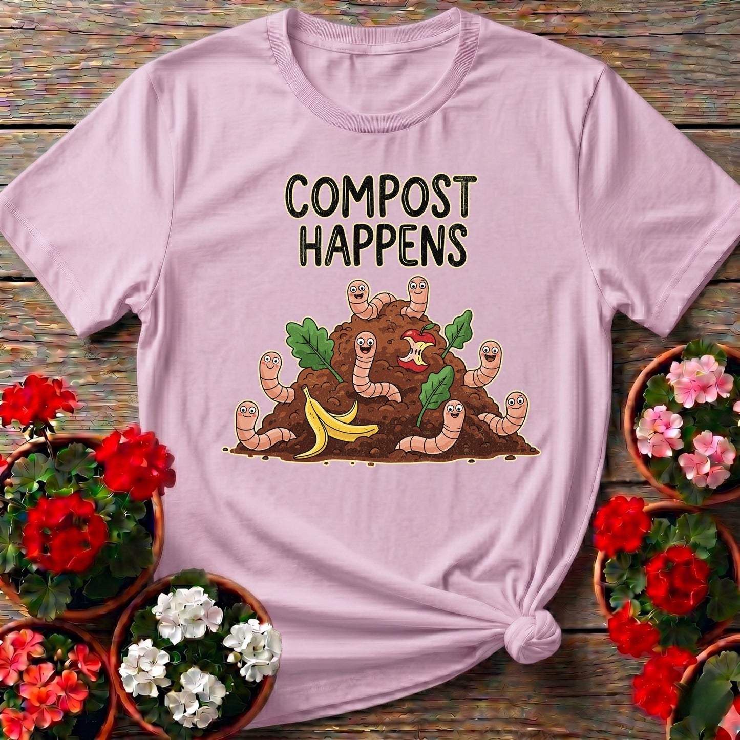 Compost Happens Gardening Tee - GardeningTshirts