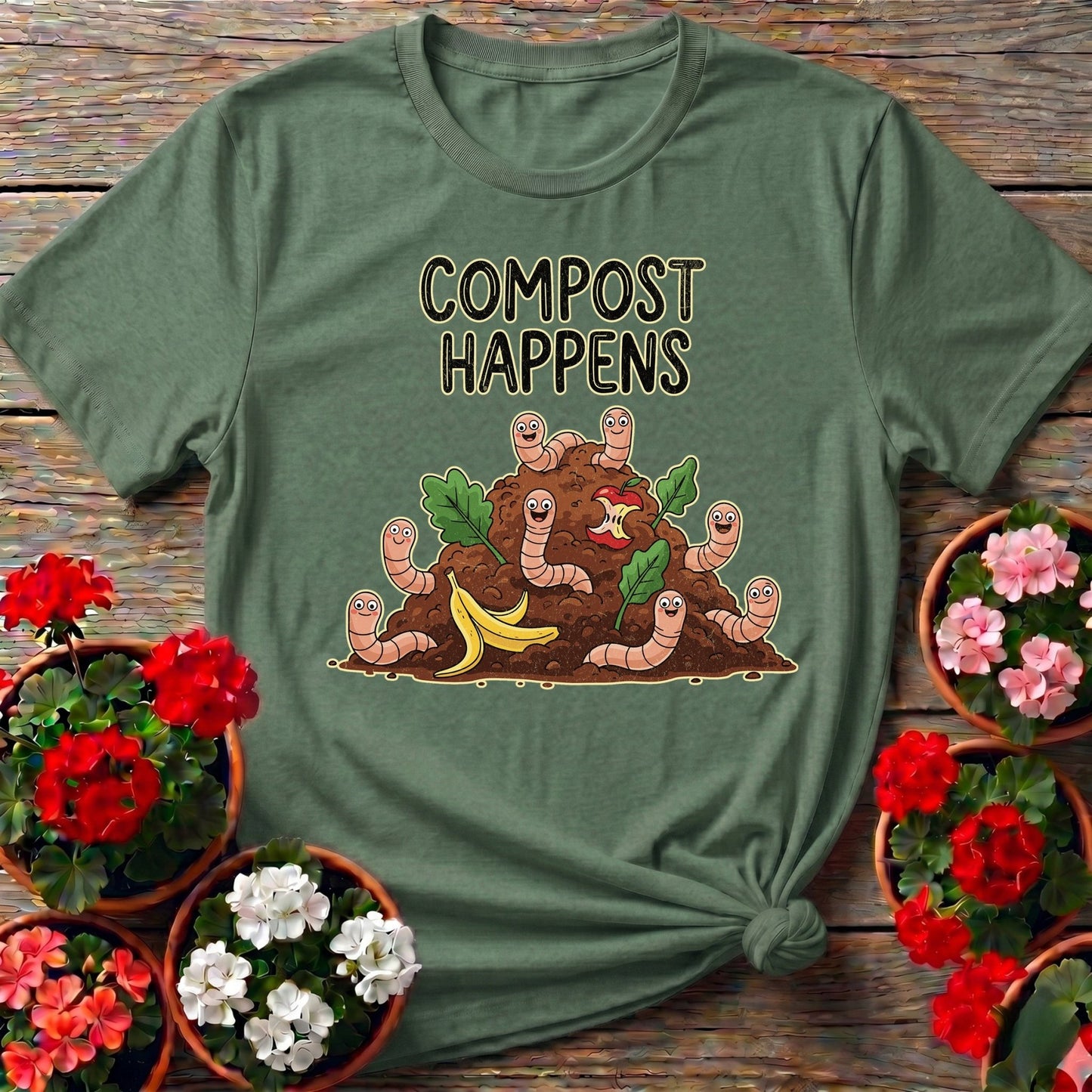 Compost Happens Gardening Tee - GardeningTshirts