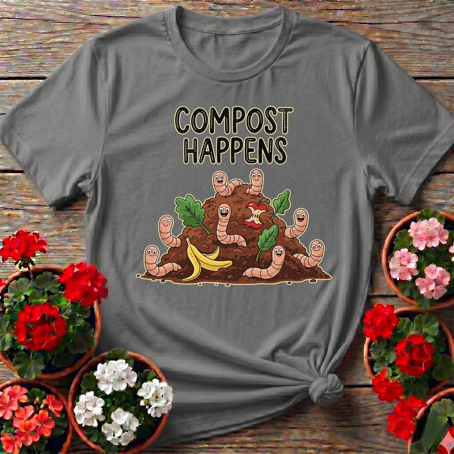 Compost Happens Gardening Tee - GardeningTshirts