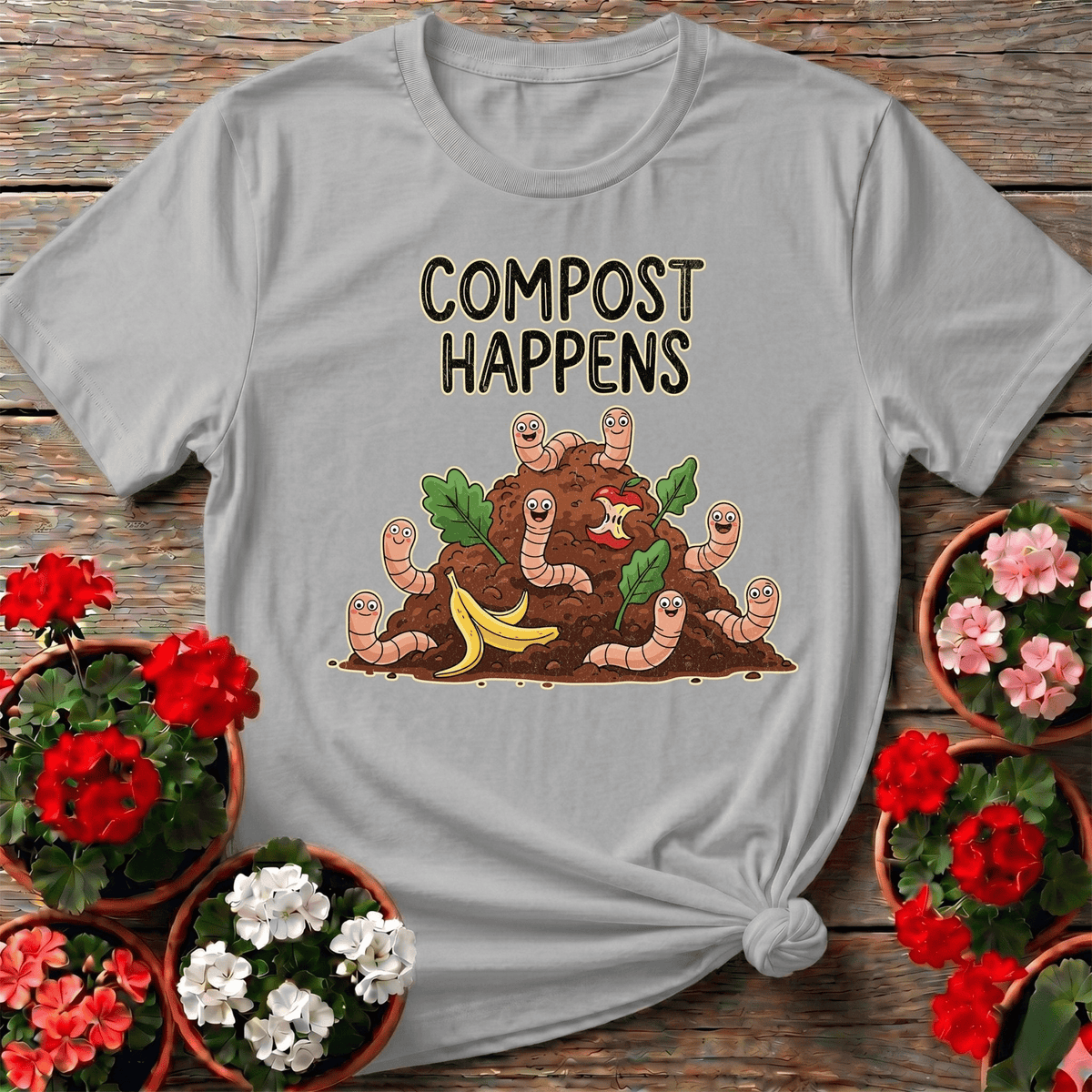 Compost Happens Gardening Tee - GardeningTshirts