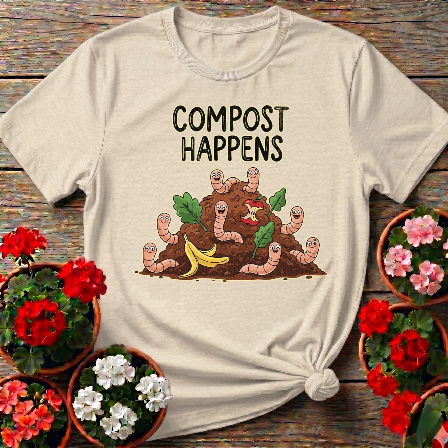 Compost Happens Gardening Tee - GardeningTshirts
