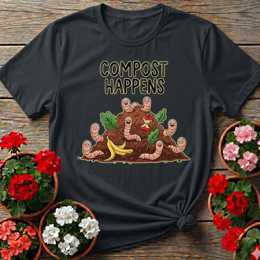 Compost Happens Gardening Tee - GardeningTshirts