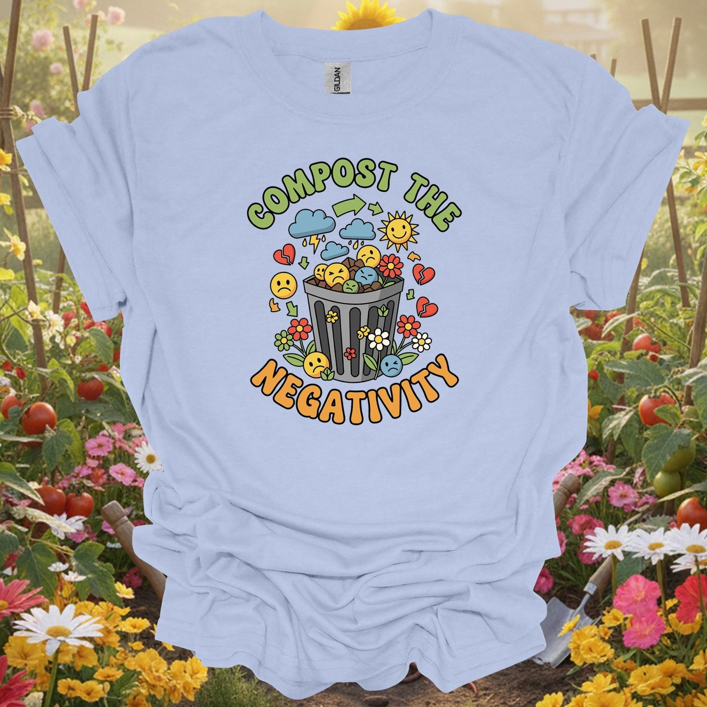 Compost the Negativity Tee | Compost Graphic Tee - GardeningTshirts