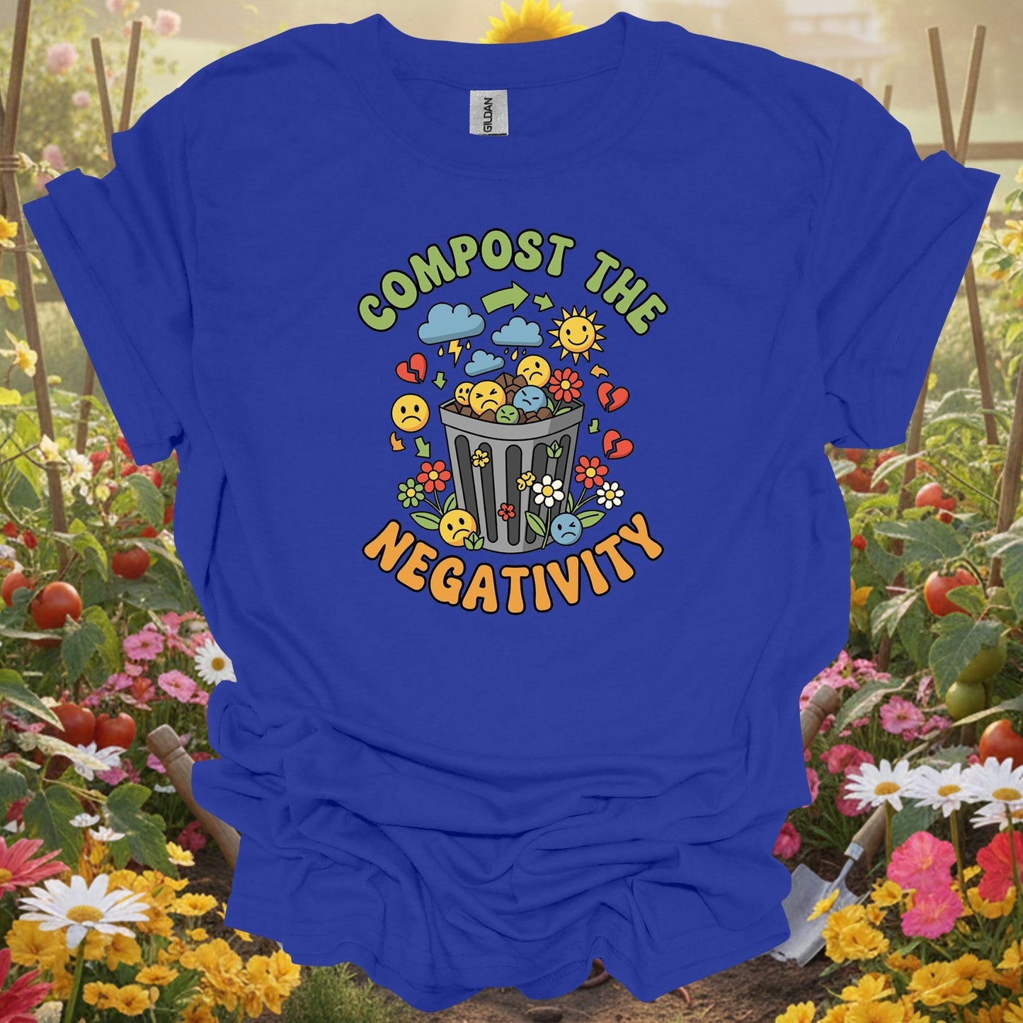Compost the Negativity Tee | Compost Graphic Tee - GardeningTshirts