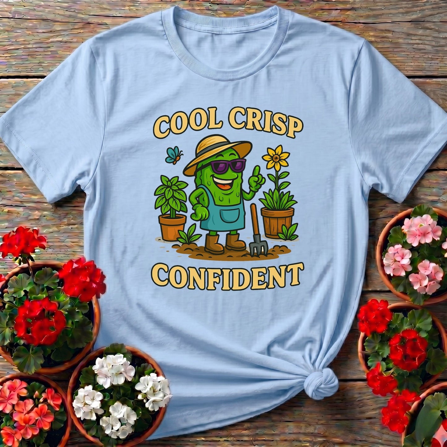 Cool Crisp Confident Funny Pickle T shirt - GardeningTshirts