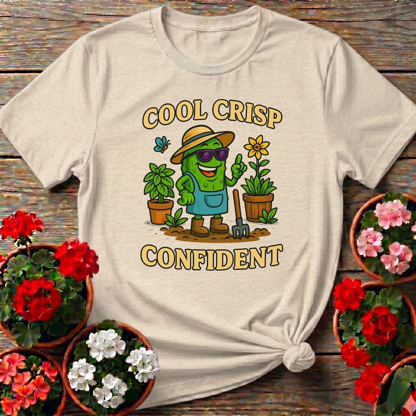 Cool Crisp Confident Funny Pickle T shirt - GardeningTshirts