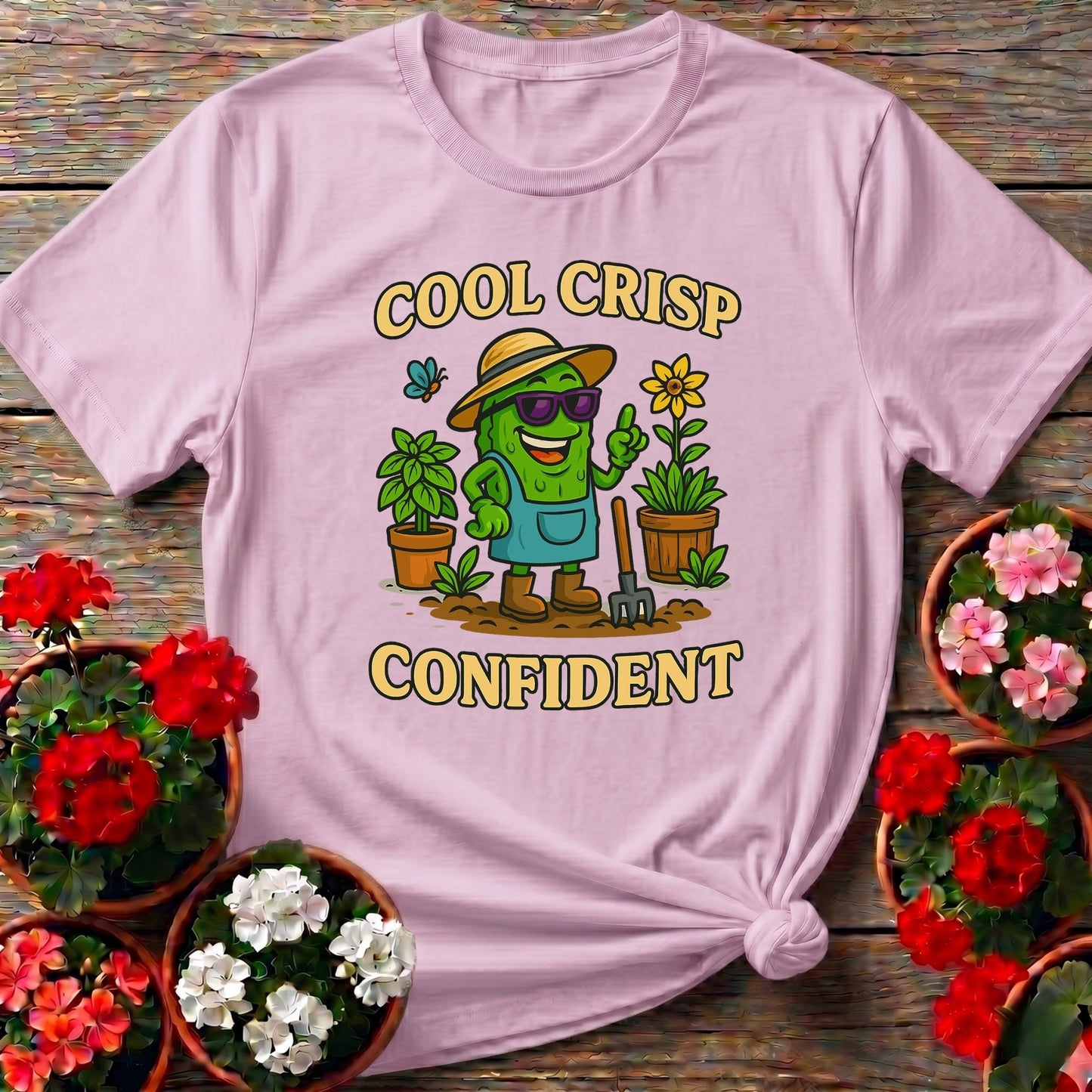 Cool Crisp Confident Funny Pickle T shirt - GardeningTshirts