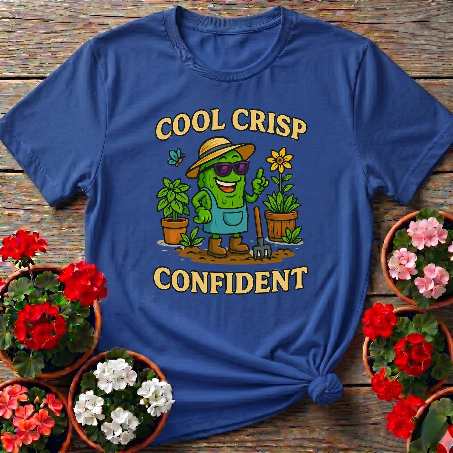 Cool Crisp Confident Funny Pickle T shirt - GardeningTshirts