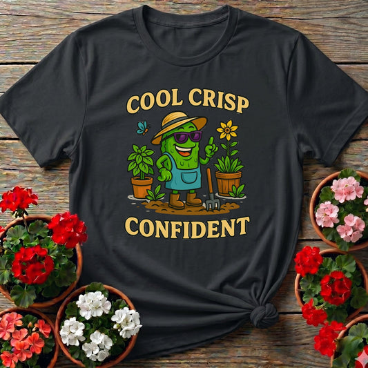 Cool Crisp Confident Funny Pickle T shirt - GardeningTshirts